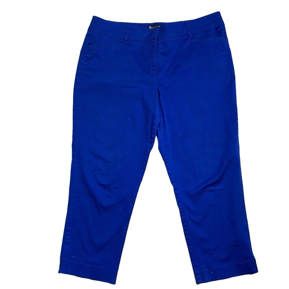 7th Avenue Design Studio by New York & Company Cobalt Blue Crop Pants Sz *12/14